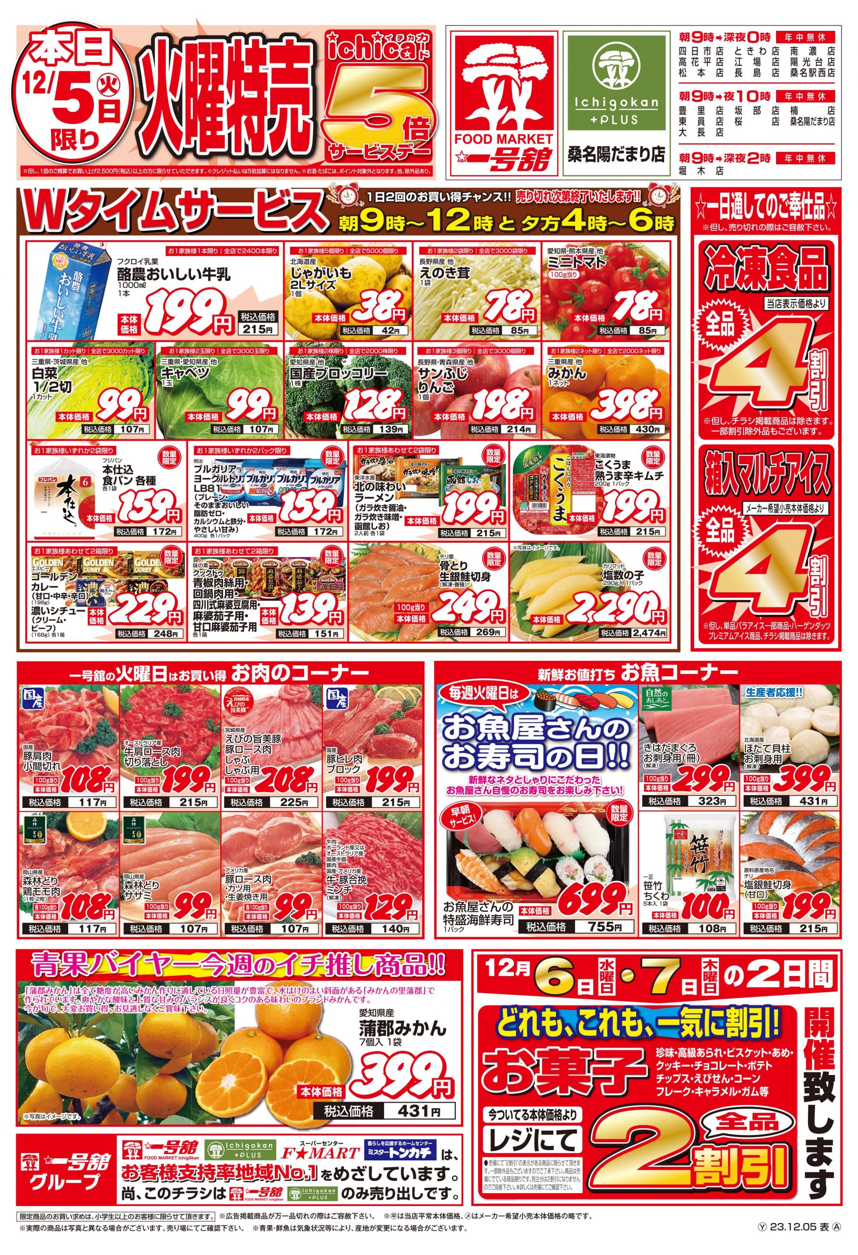 12月5日(火)特売情報